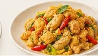 Stir-Fried Pork or Chicken with Yellow Curry